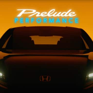 2027 Honda Prelude static front view (exhilarating hybrid coupe).